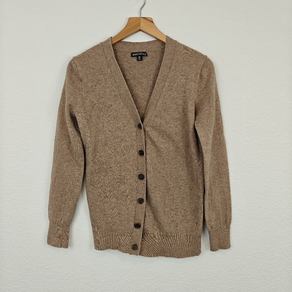 J. Crew Long Sleeve V Neck Button Up Wool Blend Light-Weight Cartigan XS